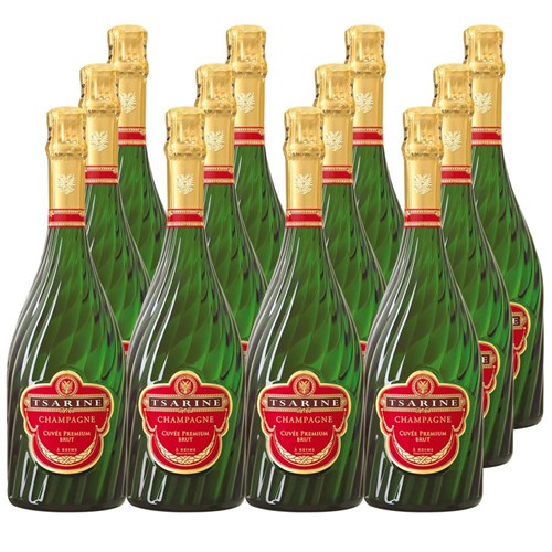 Tsarine Cuvee Premium Brut Champagne Case of 12 Champagne